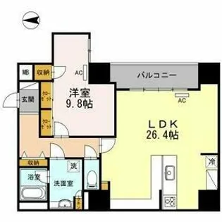 Blancasa 久屋大通【0803号室】の間取り