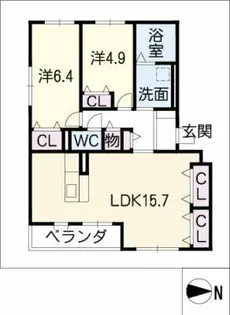 Big Ben(ビッグ ベン)【2階】の間取り