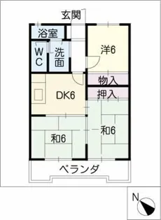 ハイツ塚本【2階】の間取り