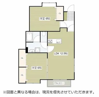 福岡県遠賀郡岡垣町野間3丁目【アパート】の間取り