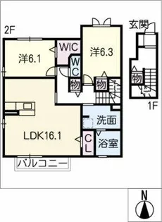 シェノワ・S【2階】の間取り