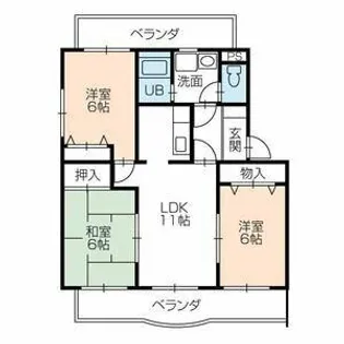 フォレストコート一番館【102号室】の間取り