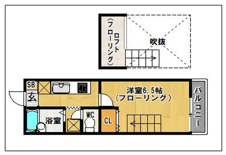 ルート若宮【2階】の間取り