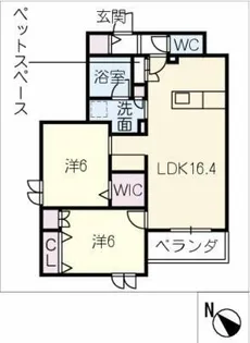 ENSOLEILLE MOTOYAMA【2階】の間取り