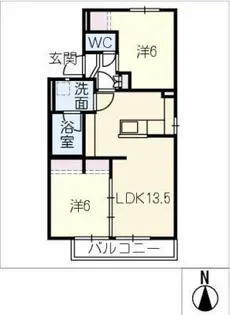 ヴィラなみよせ【2階】の間取り