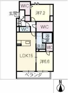 エクラージェ アサヒ【2階】の間取り