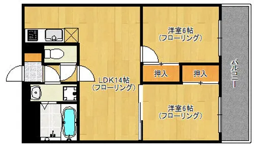 エスポアール香椎南【2階】の間取り