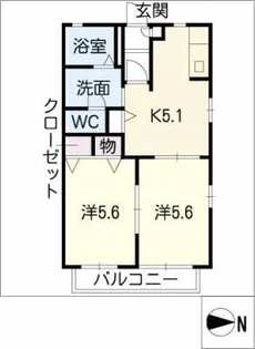 ヴェルデⅡ【2階】の間取り