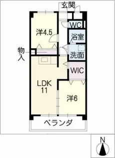 エスポアール 井口【4階】の間取り