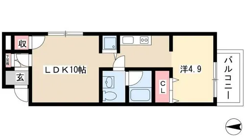 ヴァリエ東別院【1203号室】の間取り