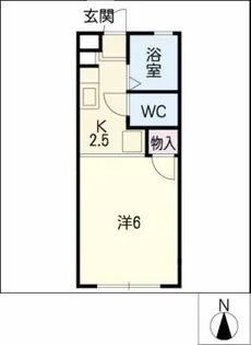アミティー当知【1階】の間取り