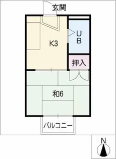 コーポ美【2階】の間取り