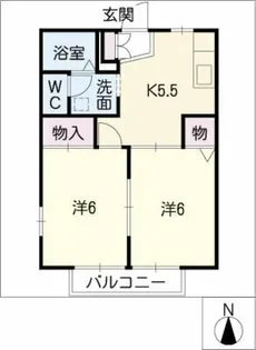 ツインタウン木曽川【1階】の間取り