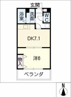 マリンキャッスル新舞子【3階】の間取り