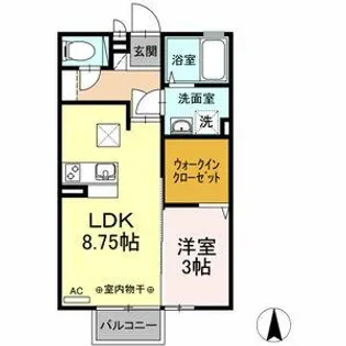 コスモスふじ A【1階】の間取り