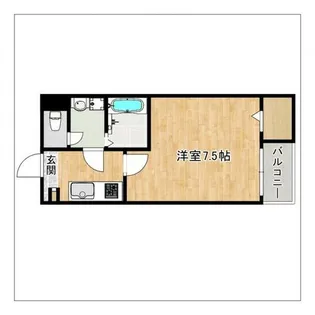クレフラスト別府B棟【1階】の間取り