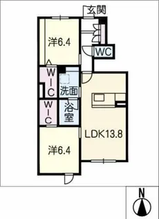 ル・コフレ【1階】の間取り