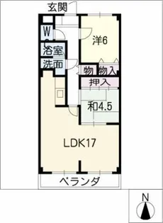 ハイテック横地【3階】の間取り