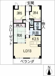 グランドハイツ中平【3階】の間取り