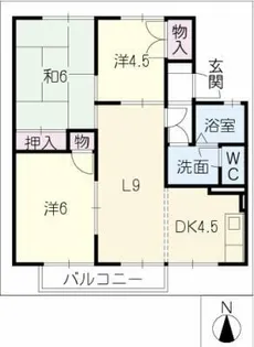 セジュール青雲B棟【2階】の間取り