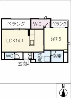 ウイングズドエル【4階】の間取り