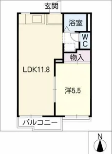 レジデンシャルかおり【2階】の間取り