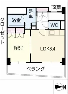 ビジャ松原【4階】の間取り