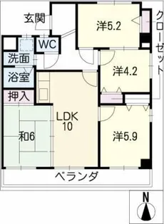 ベルズアネックス【3階】の間取り