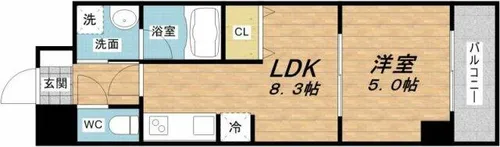 ブラービ南船場【4階】の間取り