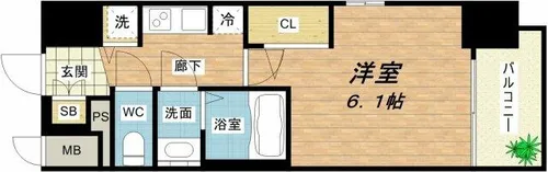W-STYLE大阪城南【8階】の間取り