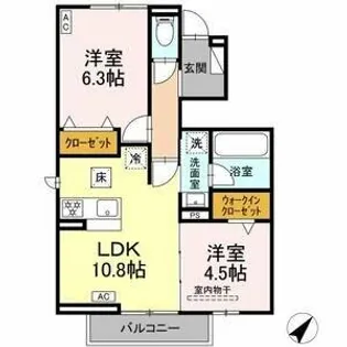 エルノワール【1階】の間取り