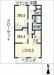クリスタルスクエア【2階】の間取り