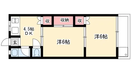 弥生荘【103号室】の間取り