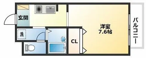 フローレス岡本【1階】の間取り