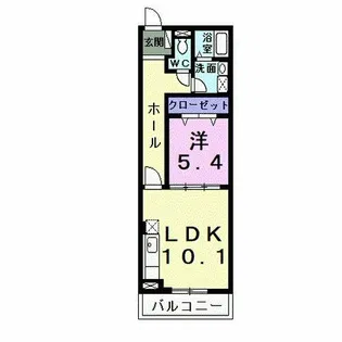 ジュネスアノンθ【202号室】の間取り
