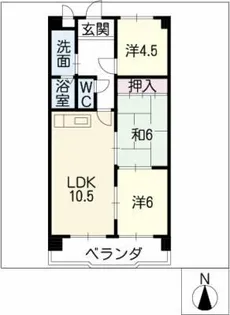 グラン瀬戸口【3階】の間取り