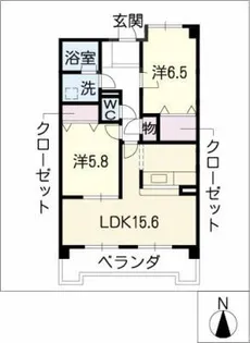 シャトー アムピオン【4階】の間取り
