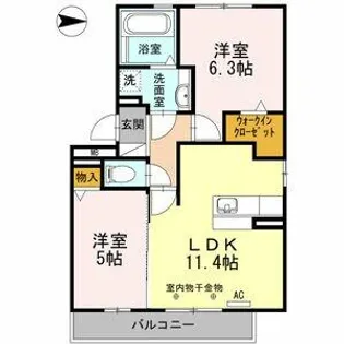 エーデルハイムクロダ【2階】の間取り