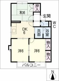 シャルム東脇【2階】の間取り