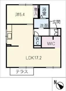 タウニィはしらA棟【1階】の間取り