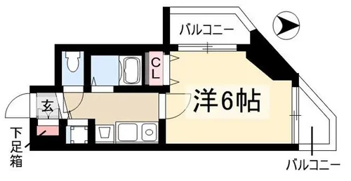 プレサンス名古屋城前【0209号室】の間取り