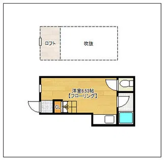 プレテ別府【201号室】の間取り