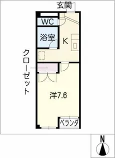 ソレアード池下【4階】の間取り