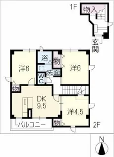 バーシア青木【2階】の間取り