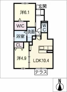 Chouette A棟【1階】の間取り