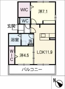 パークサイドANO【2階】の間取り