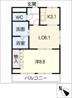 トワ・セゾン・コリーヌ【1階】の間取り