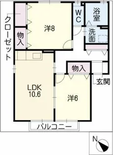 ウィルモアA【1階】の間取り