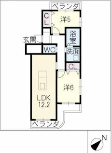 サンライフカトー【2階】の間取り