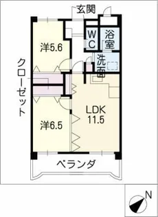 ウイング瀬木【1階】の間取り
